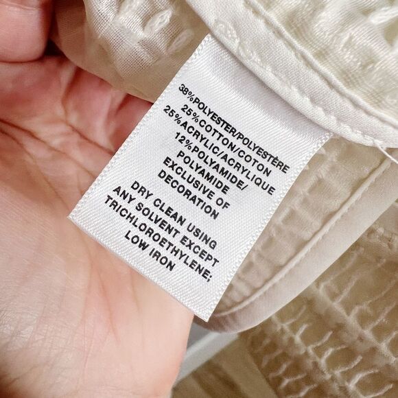 NEW Lafayette 148 NY ivory Open Front Jacket Blazer Size L - Picture 7 of 11